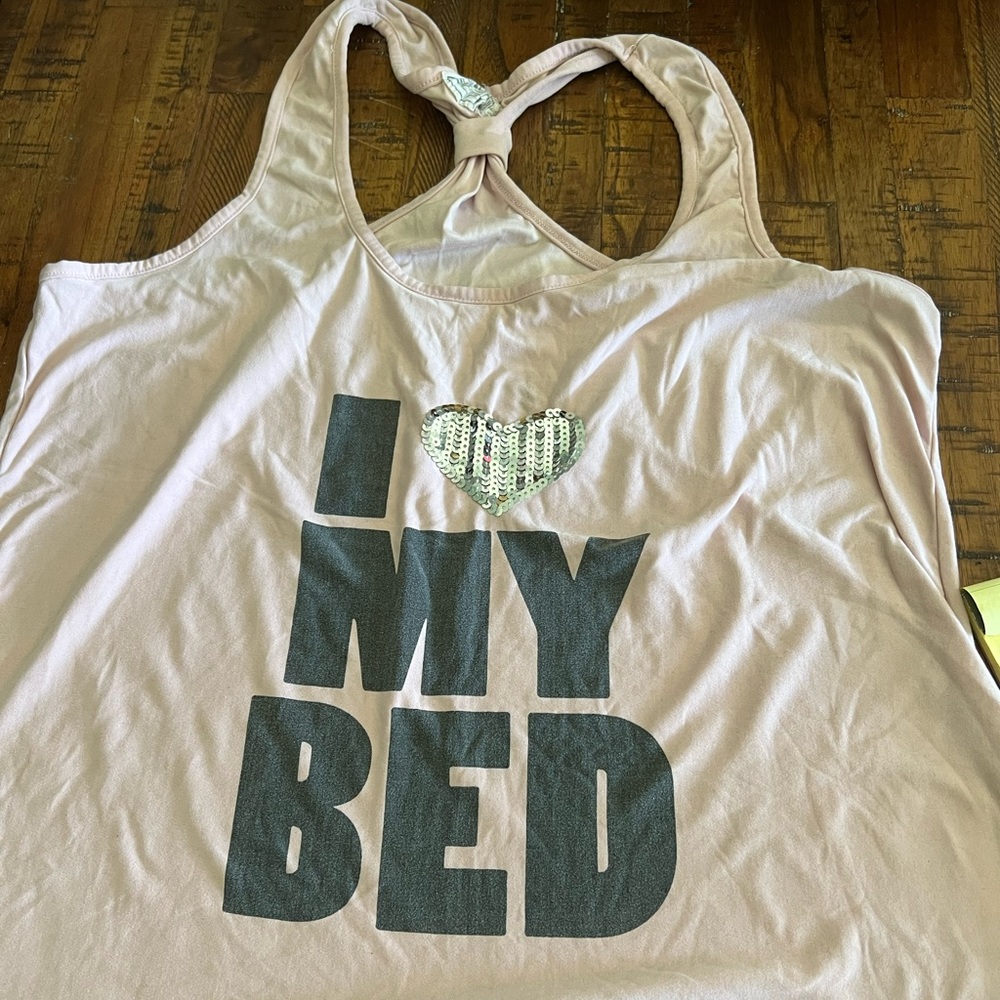 “I ❤️ my bed” Tank